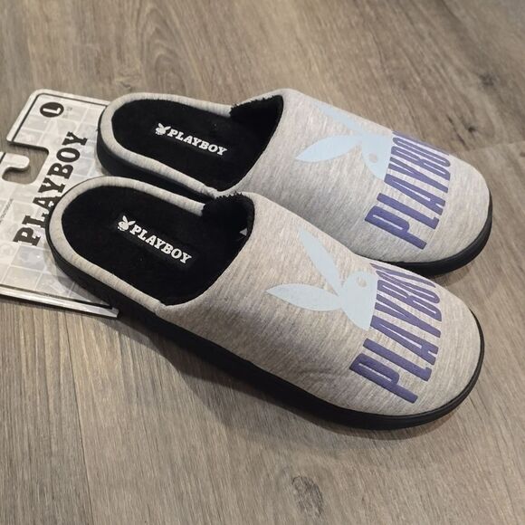 PLAYBOY Bunny Logo Memory Foam Indoor/Outdoor Slippers - Picture 5 of 6